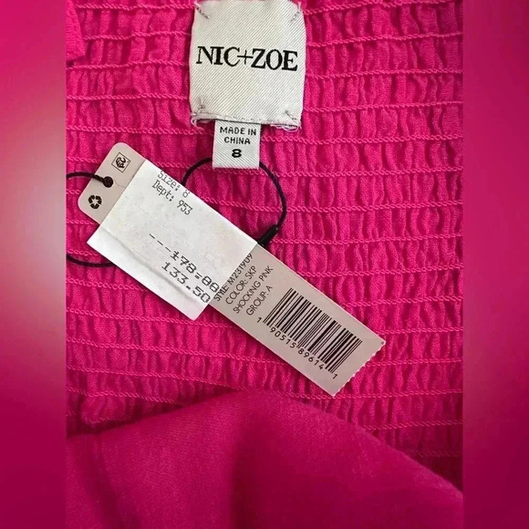 Nic+Zoe Shocking Pink Rumba Park Jumpsuit, size 8 - Picture 8 of 11